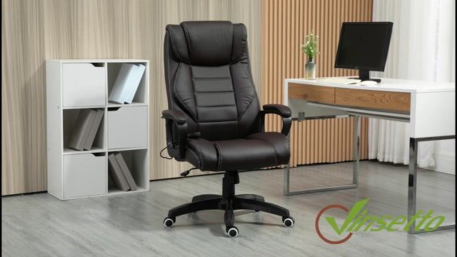 fauteuil de bureau avec fonction massage brun, HOMCOM