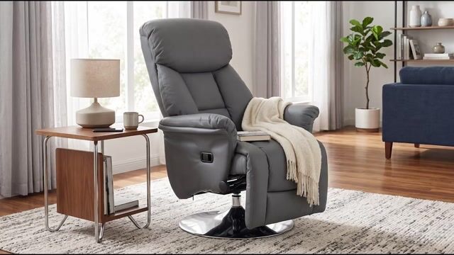 Fauteuil inclinable Polyuréthane Gris gris, HOMCOM