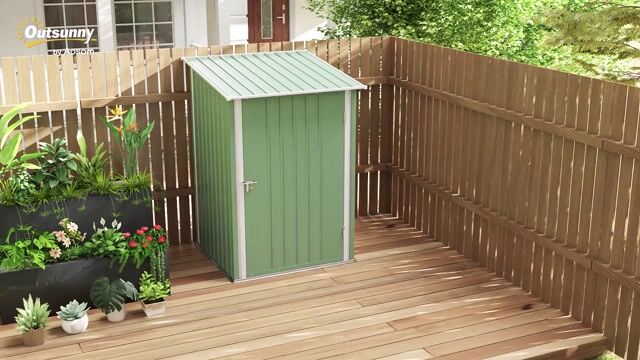 Abri de jardin Acier Vert vert clair, OUTSUNNY