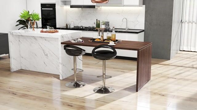 Tabouret de bar ABS Noir noir, HOMCOM