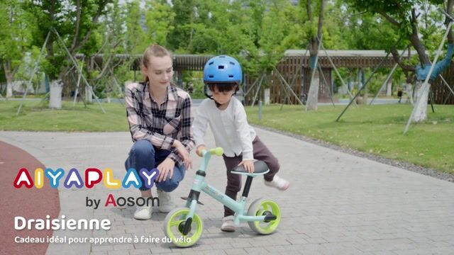Vélo d'équilibre pour enfants Acier Vert vert, turquoise, gris, noir, AIYAPLAY