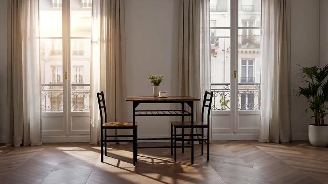 Ensemble de table à manger Panneau de brun rustique et noir, HOMCOM