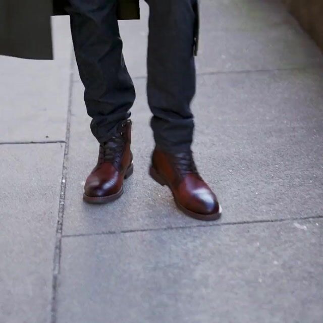 Bottines à lacets en cuir York cognac, PIKOLINOS