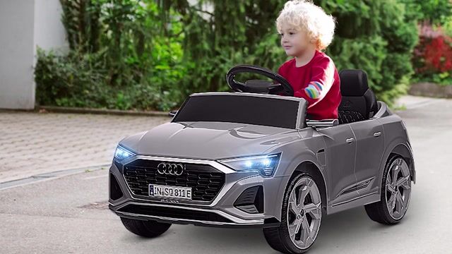 Voiture électrique à conducteur assis PP gris, AIYAPLAY