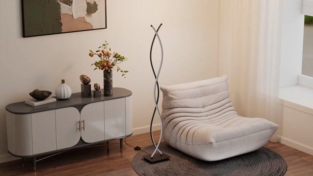 Lampadaire Aluminium Noir noir, HOMCOM