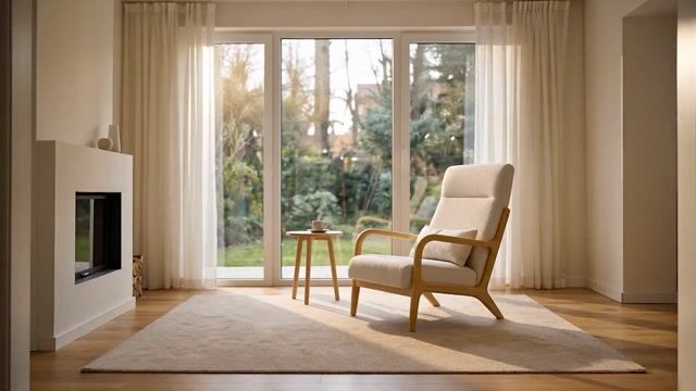 Accent Chair Tissu de lin (100 % polyester) crème, HOMCOM