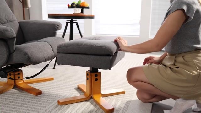 Ensemble fauteuil de massage inclinable avec gris foncé, HOMCOM