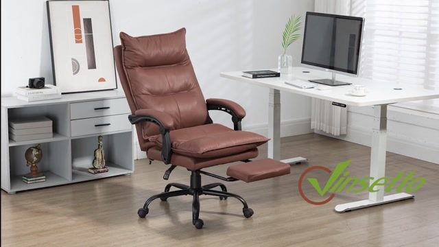 Fauteuil de bureau avec fonction massage marron et noir, HOMCOM
