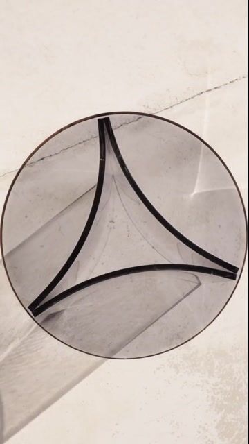 Bout de canapé rond acrylique dégradé, Akrili gris fumé, AM.PM