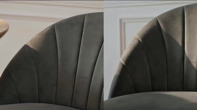 Chaise de salle à manger Velours (100 % gris et noir, HOMCOM