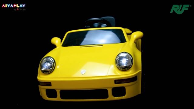 Voiture électrique à conducteur assis PP jaune, AIYAPLAY