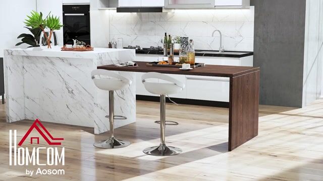 Tabouret de bar ABS Blanc blanc, HOMCOM