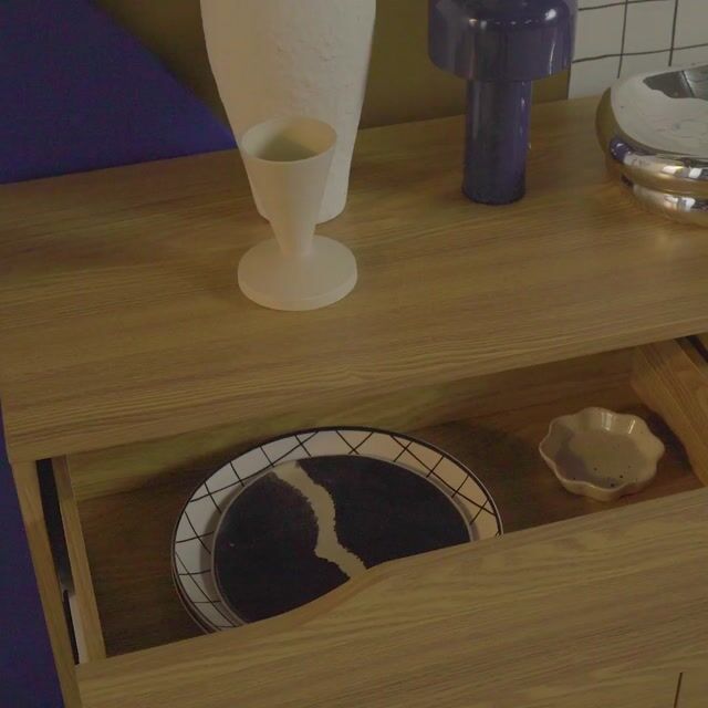 Commode décor bois 6 tiroirs NEPAL noyer, SWEEEK
