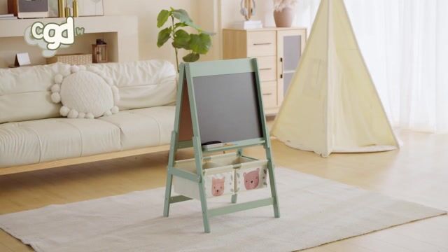 Chevalet pour enfants Bois Vert vert, AIYAPLAY
