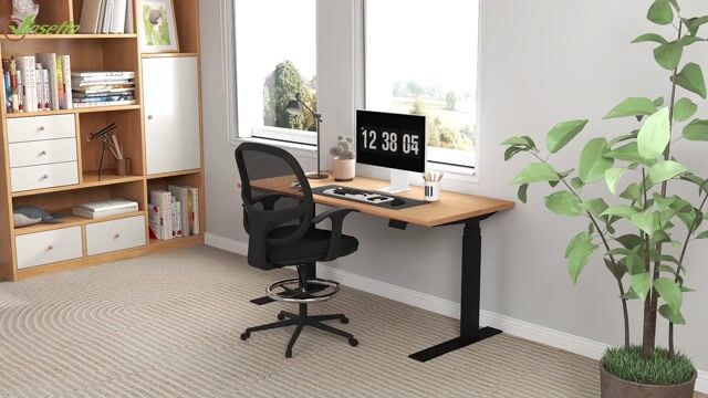 Chaise de bureau pour poste de travail debout noir, HOMCOM